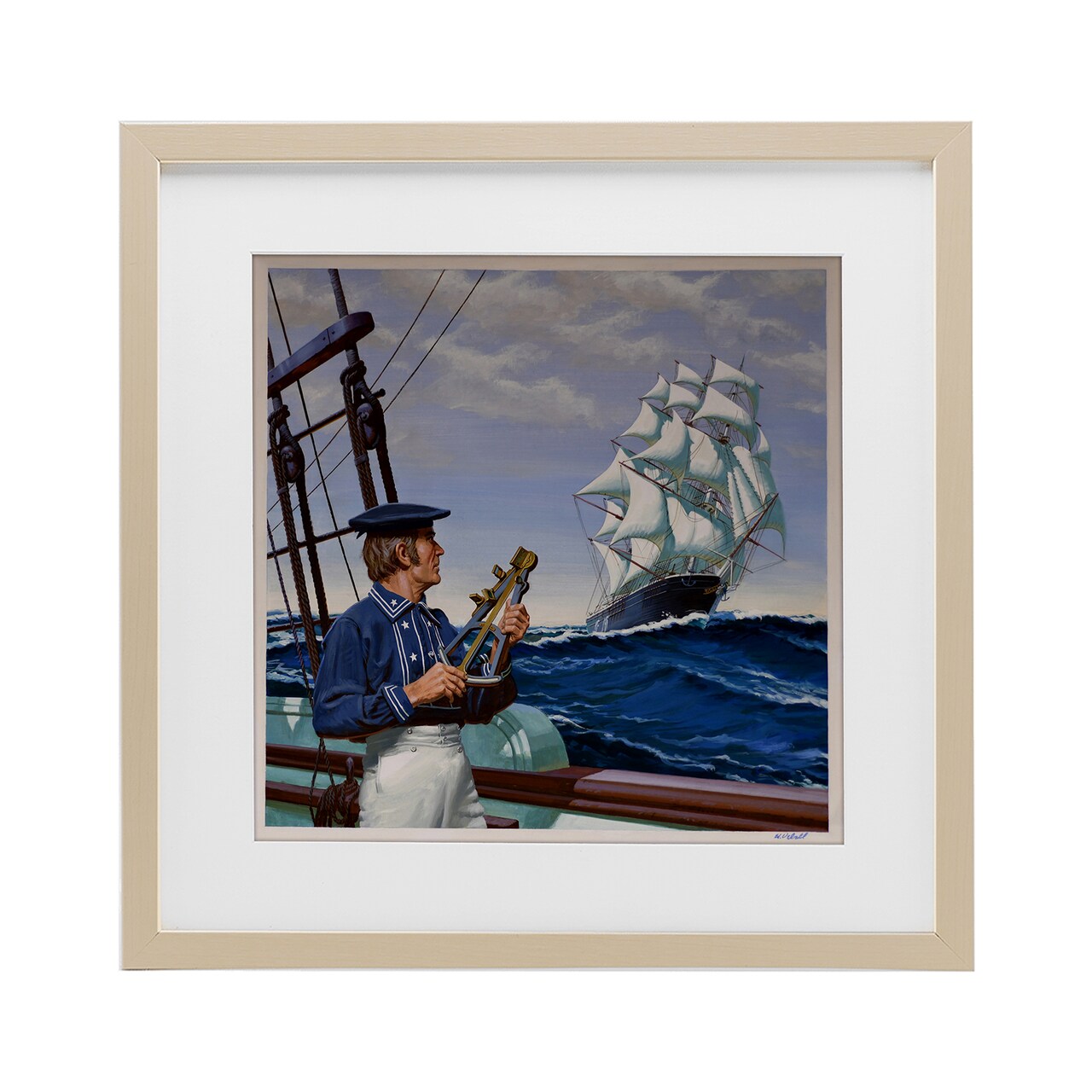 Stupell Industries Flying Cloud Sailing Ship Framed Print Under Glass, design by Wind River Studios